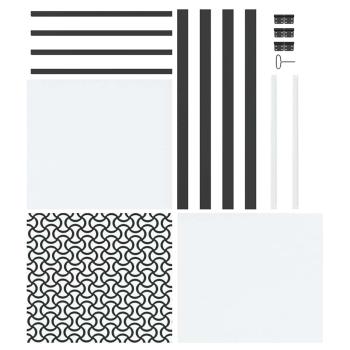 Innentür Schwarz 83 x 201.5 cm Gehärtetes Glas, Aluminium