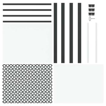 Innentür Schwarz 93 x 201.5 cm Gehärtetes Glas, Aluminium