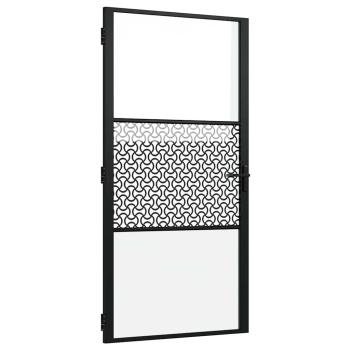 Innentür Schwarz 102.5 x 201.5 cm Gehärtetes Glas, Aluminium