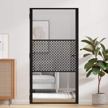 Innentür Schwarz 102.5 x 201.5 cm Gehärtetes Glas, Aluminium