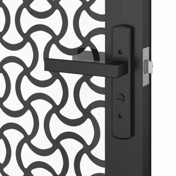 Innentür Schwarz 102.5 x 201.5 cm Gehärtetes Glas, Aluminium