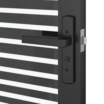 Innentür Schwarz 76 x 201.5 cm Gehärtetes Glas, Aluminium