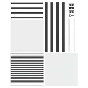 Innentür Schwarz 76 x 201.5 cm Gehärtetes Glas, Aluminium
