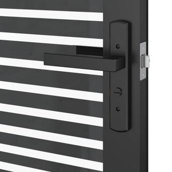 Innentür Schwarz 83 x 201.5 cm Gehärtetes Glas, Aluminium