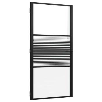 Innentür Schwarz 102.5 x 201.5 cm Gehärtetes Glas, Aluminium