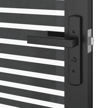 Innentür Schwarz 102.5 x 201.5 cm Gehärtetes Glas, Aluminium