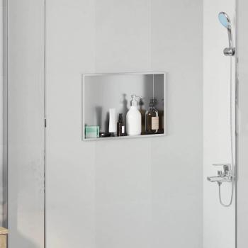 ARDEBO.de - Duschnische Silber 45 x 30 x 9.5 cm Edelstahl
