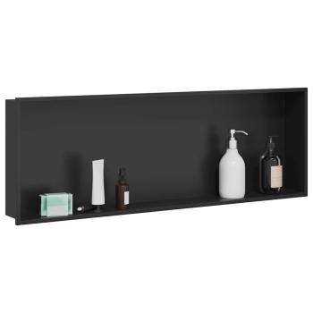 Duschnische Schwarz 90 x 30 x 9.5 cm Edelstahl