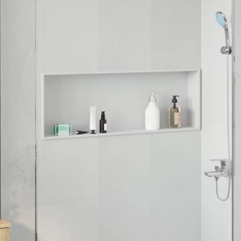 ARDEBO.de - Duschnische Weiß 90 x 30 x 9.5 cm Edelstahl