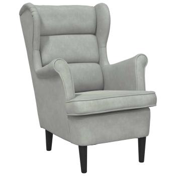 Sessel Hellgrau 71 x 92 x 91 cm Samt