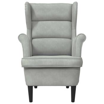Sessel Hellgrau 71 x 92 x 91 cm Samt