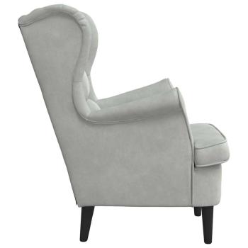 Sessel Hellgrau 71 x 92 x 91 cm Samt