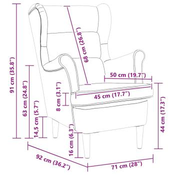 Sessel Hellgrau 71 x 92 x 91 cm Samt