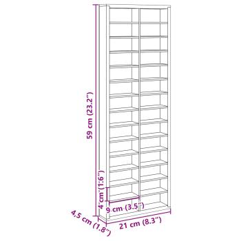 Präsentationsbox Braun 21 x 4,5 x 59 cm Holzwerkstoff