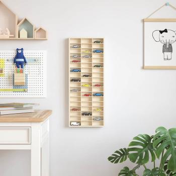 ARDEBO.de - Präsentationsbox Braun 30 x 4,5 x 75 cm Holzwerkstoff