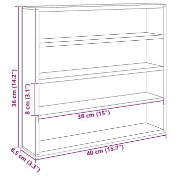 Holz-Sammelvitrine Braun 40 x 8,5 x 37 cm Sperrholz