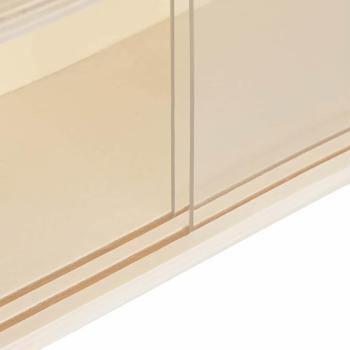 Holz-Sammelvitrine mit Regal Braun 80 x 8,5 x 54 cm Sperrholz