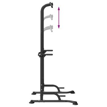 Power Turm Dip Station Schwarz 95 x 102 x (160-210) cm
