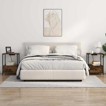 Nachttisch mit Ladestation Räuchereiche Holzwerkstoff