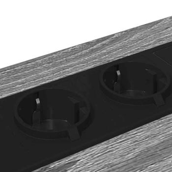 Nachttisch mit Ladestation 2 pcs Grau Sonoma Holzwerkstoff