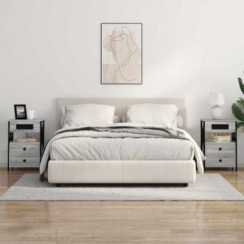 Nachttisch Grau Sonoma 40 x 31 x 60 cm Holzwerkstoff