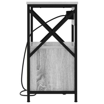 Nachttisch Grau Sonoma 40 x 31 x 60 cm Holzwerkstoff