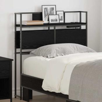 ARDEBO.de - Stauraum-Kopfteil Schwarze Eiche 75 cm Holzwerkstoff