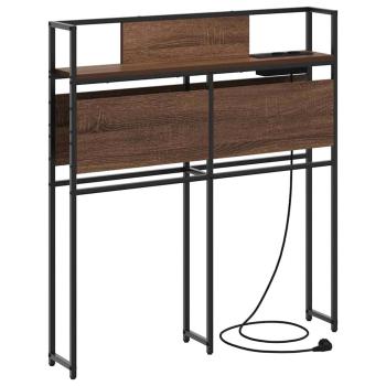 Stauraum-Kopfteil mit Kopfteil Braune Eiche 75 cm Holzwerkstoff