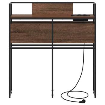 Stauraum-Kopfteil mit Kopfteil Braune Eiche 75 cm Holzwerkstoff