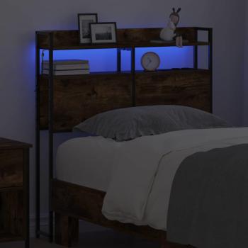 Stauraum-Kopfteil mit Regal Räuchereiche 75 cm Holzwerkstoff