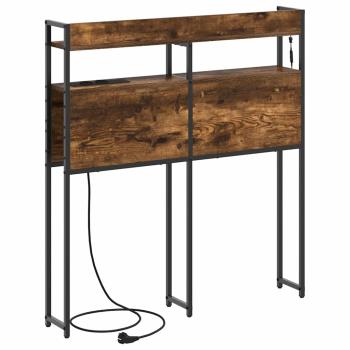 Stauraum-Kopfteil mit Regal Räuchereiche 75 cm Holzwerkstoff