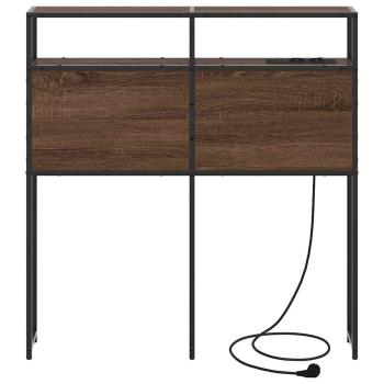 Stauraum-Kopfteil mit Kopfteil Braune Eiche 75 cm Holzwerkstoff