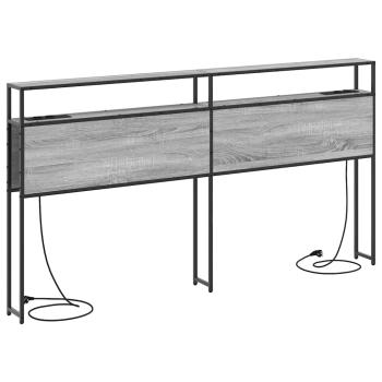 Stauraum-Kopfteil mit Kopfteil Grau Sonoma 180 cm Holzwerkstoff