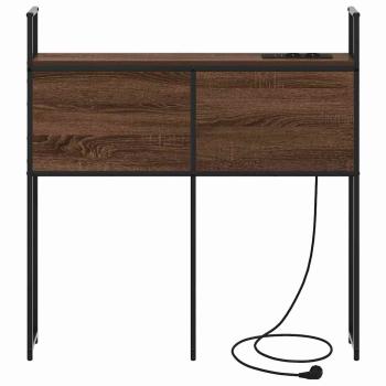 Stauraum-Kopfteil mit Kopfteil Braune Eiche 75 cm Holzwerkstoff