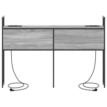 Stauraum-Kopfteil mit Kopfteil Grau Sonoma 150 cm Holzwerkstoff