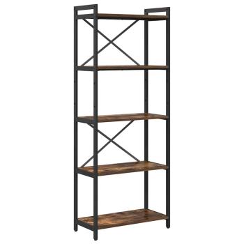 Bücherregal Räuchereiche 60 x 30 x 153 cm Holzwerkstoff