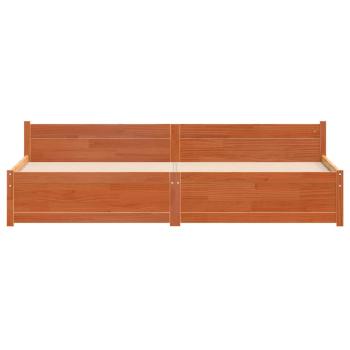 Bettgestell Wachsbraun 200 x 200 cm Massivholz Kiefer