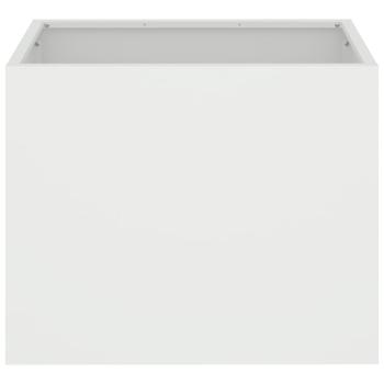 Gartenblumentopf Weiß 50 x 32 x 40 cm Kaltgewalzter Stahl