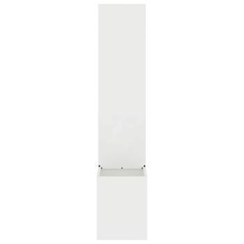 Blumentopf mit dekorativem Paneel Weiß 32 x 140 cm