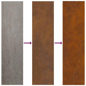 Blumentopf mit dekorativem Paneel Rostig 32 x 140 cm