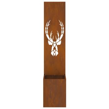 Blumentopf mit dekorativem Paneel Rostig 32 x 140 cm