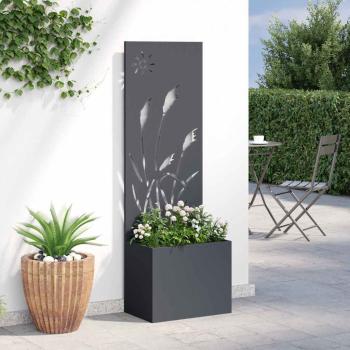 Blumentopf mit dekorativem Paneel Anthrazit 50 x 140 cm