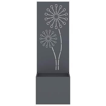 Blumentopf mit dekorativem Paneel Anthrazit 50 x 140 cm