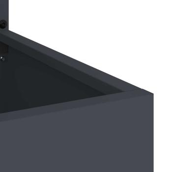 Blumentopf mit dekorativem Paneel Anthrazit 50 x 140 cm