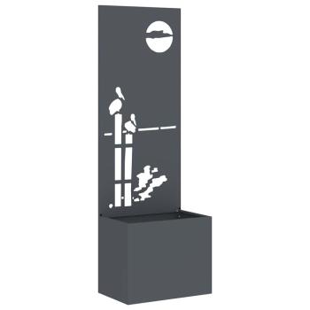 Blumentopf mit dekorativem Paneel Anthrazit 50 x 140 cm