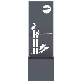 Blumentopf mit dekorativem Paneel Anthrazit 50 x 140 cm