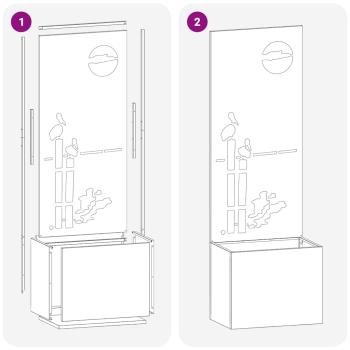 Blumentopf mit dekorativem Paneel Anthrazit 50 x 140 cm