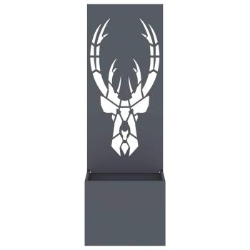 Blumentopf mit dekorativem Paneel Anthrazit 50 x 140 cm