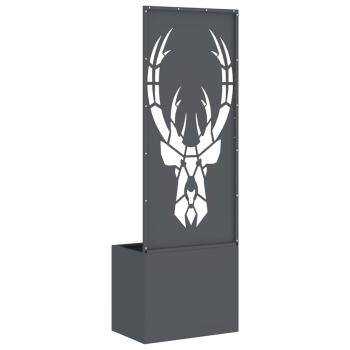 Blumentopf mit dekorativem Paneel Anthrazit 50 x 140 cm