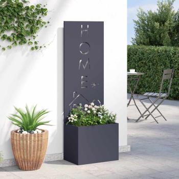 Blumentopf mit dekorativem Paneel Anthrazit 50 x 140 cm